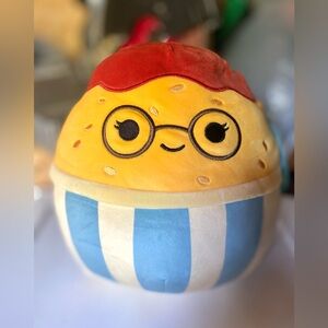 Squishmallow Yellow and Blue Striped Plush Toy